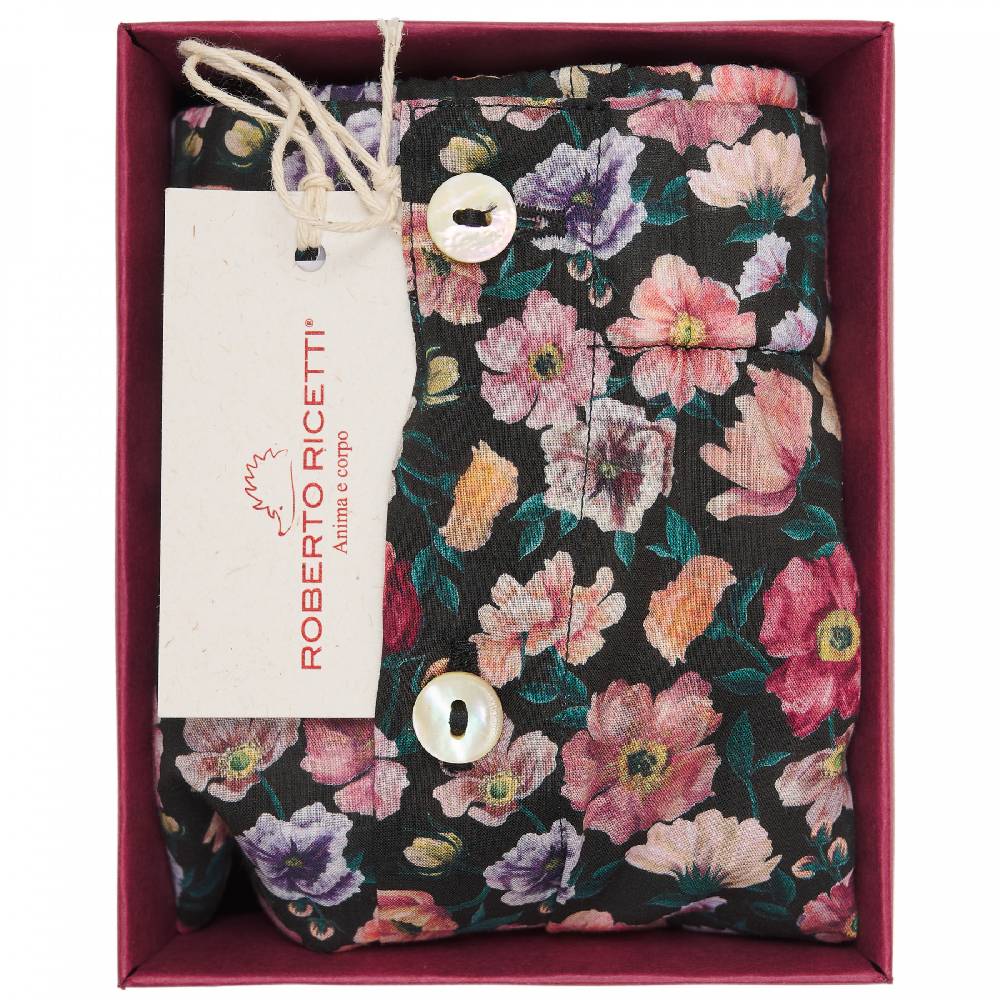 Roberto Ricetti BOXER COULOTTE DONNA - FIORE BASE NERA Soddisfazione Garantita