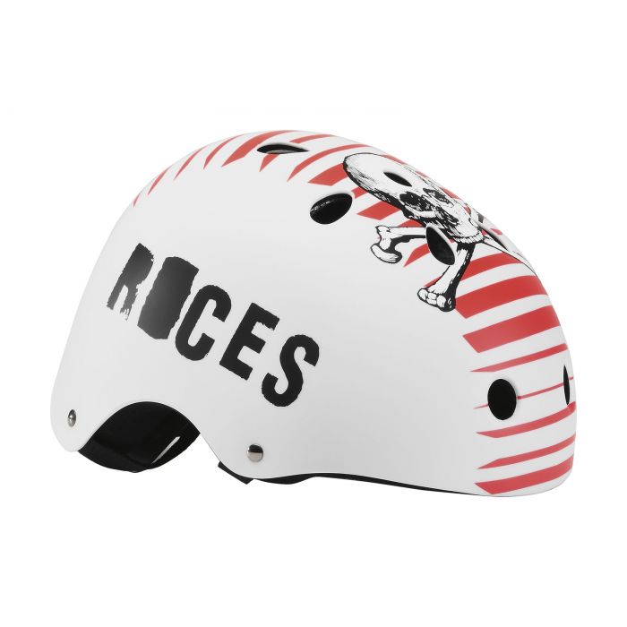 Roces CE SKULL 800 AGGRESSIVE HELMET mat white red Economico