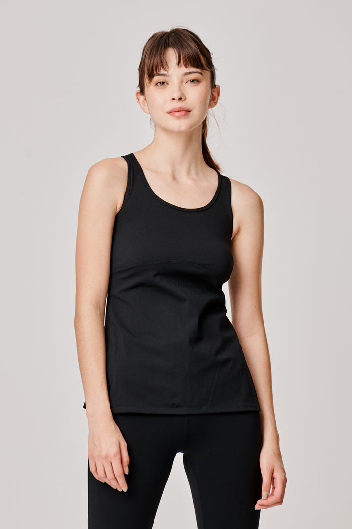 ﻿Sàpopa Classico Black Tank Top Negozi Online