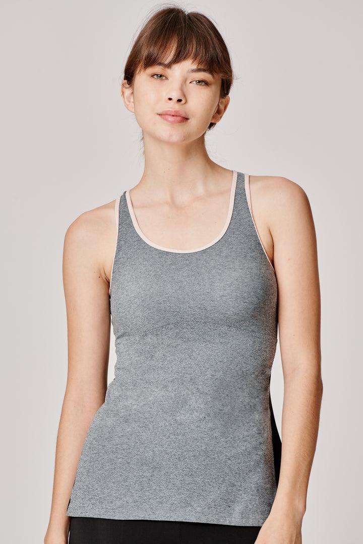 Sàpopa Classico Grey-Pink Tank Top In Linea
