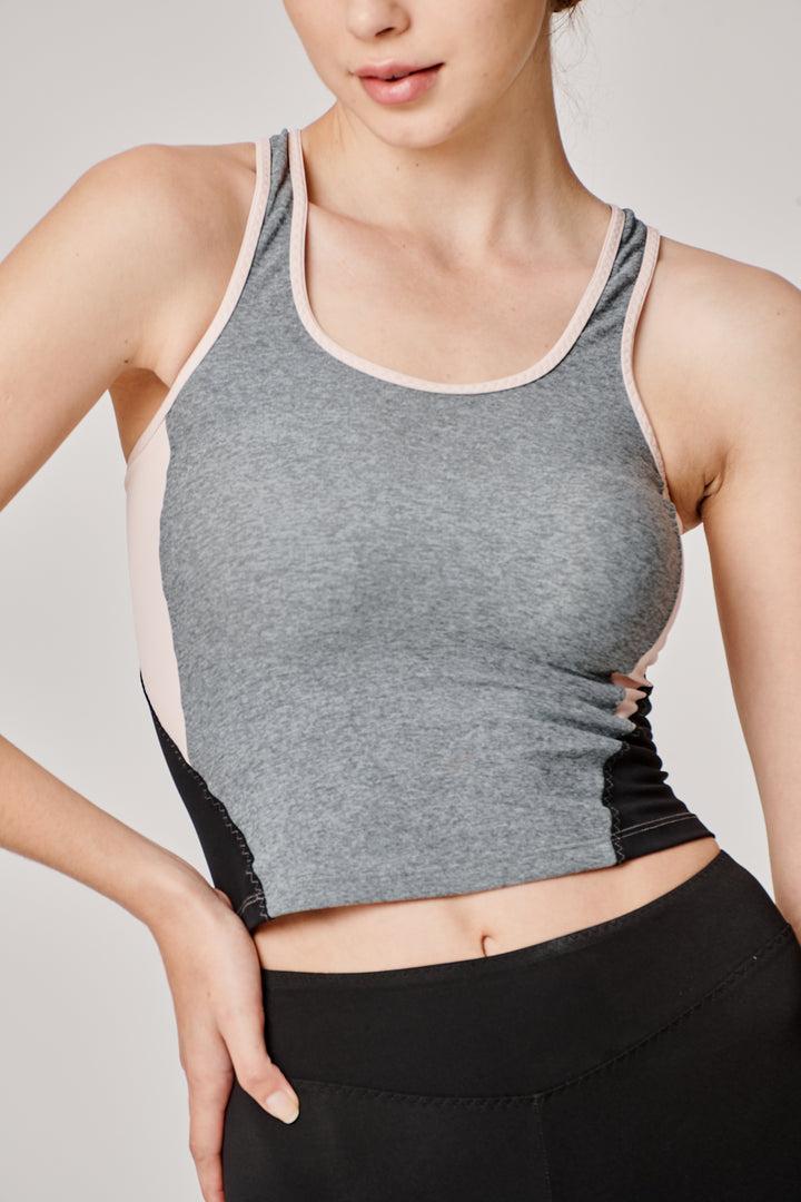 Sàpopa Classy Grey-Pink Crop Top Offerta