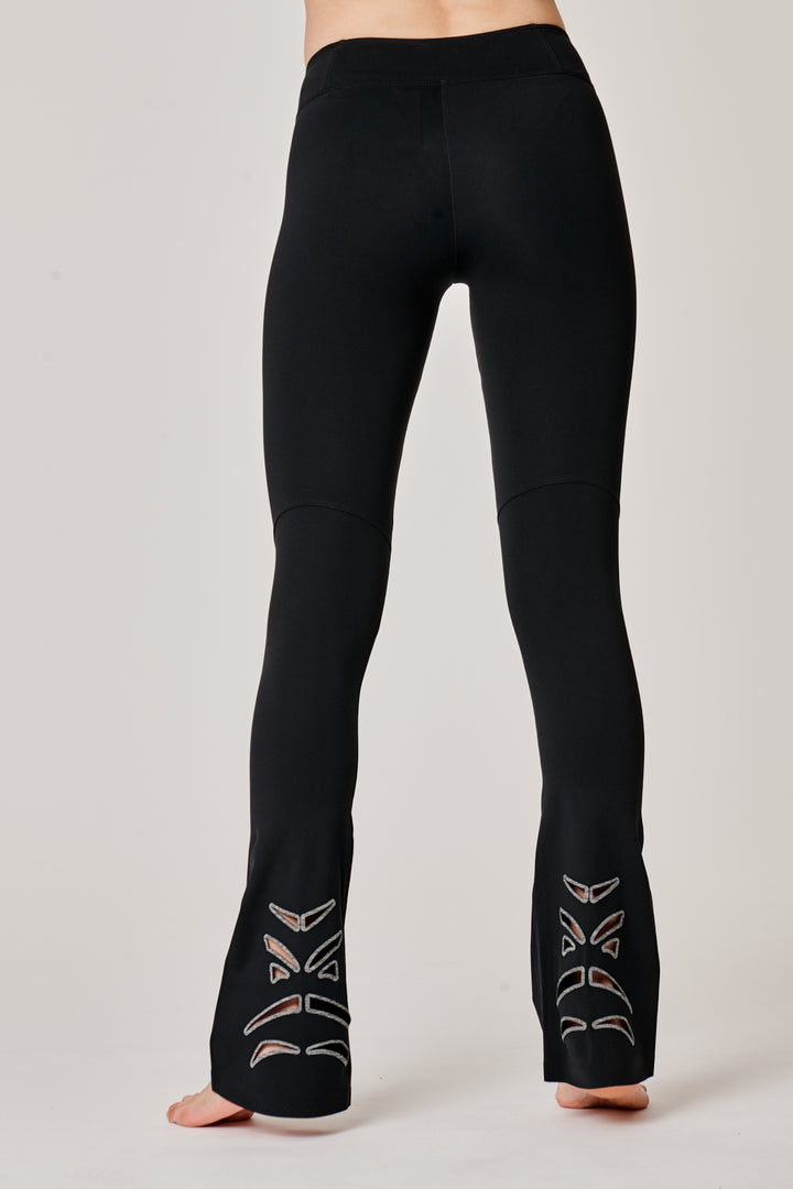 Sàpopa Vortice Black Flare Leggings Shopping Online