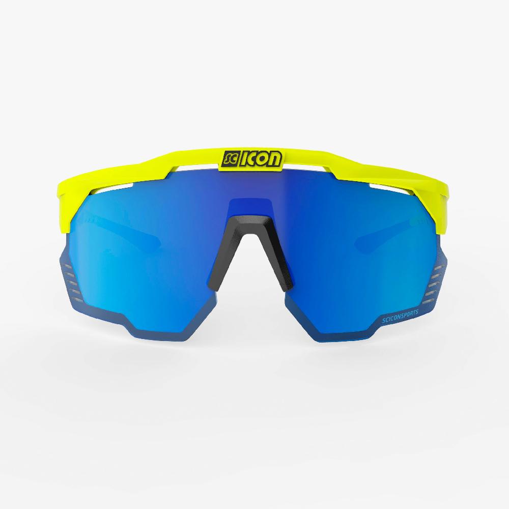 Scicon Aeroshade Kunken Occhiali Ciclismo Giallo Fluo/Blu Promozione Limitata