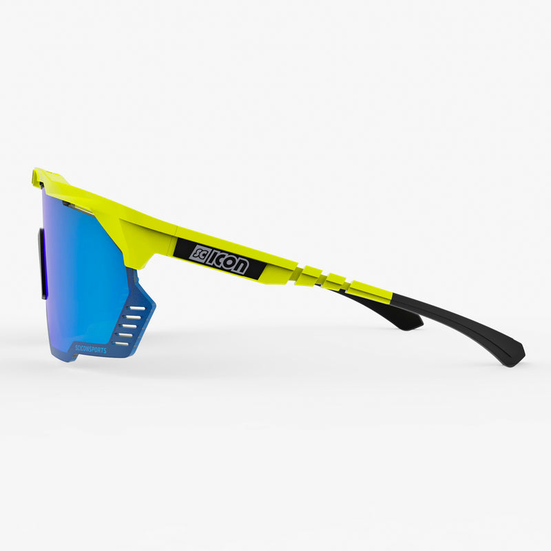 Scicon Aeroshade Kunken Occhiali Ciclismo Giallo Fluo/Blu Promozione Limitata