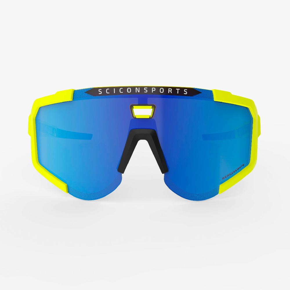 Scicon Occhiali Sportivi Aeroscope Giallo Fluo/Blu Sottocosto