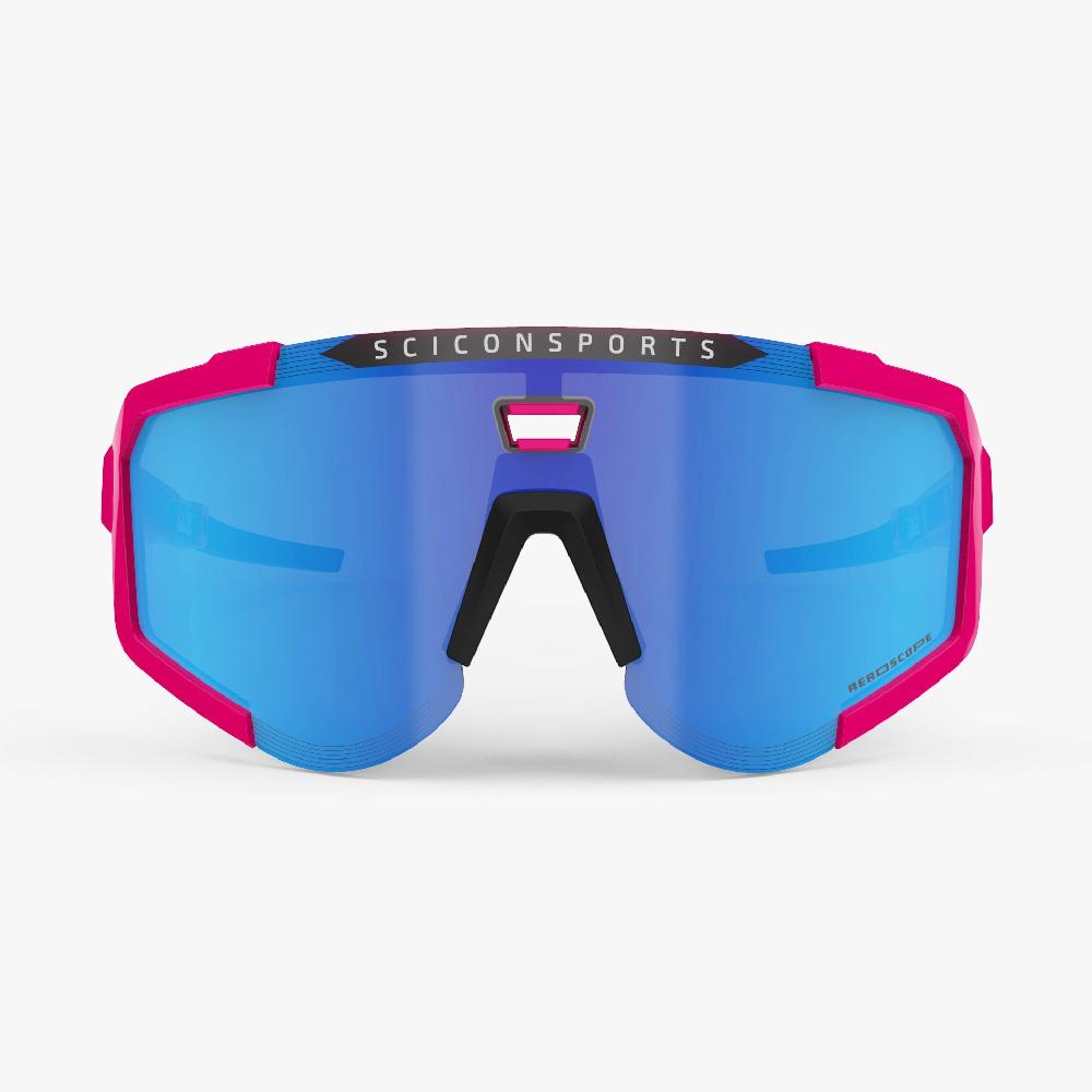 Scicon Occhiali Sportivi Aeroscope Rosa Fluo/Blu Presa
