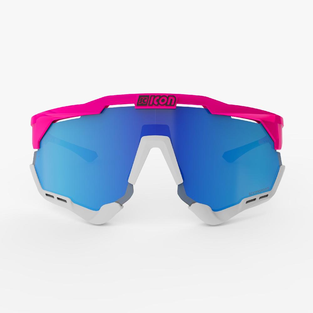 Scicon Aeroshade XL Occhiali Ciclismo Rosa Fluo/Blu Sconto