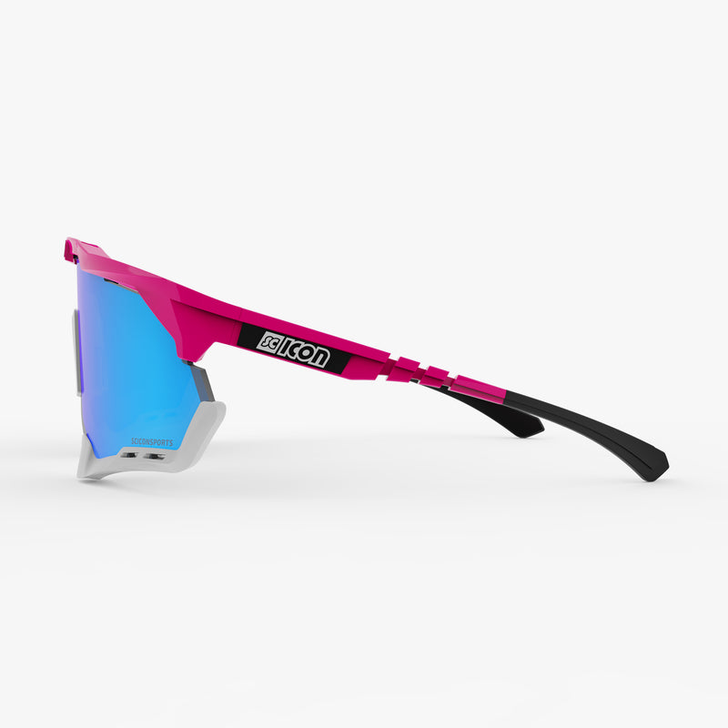 Scicon Aeroshade XL Occhiali Ciclismo Rosa Fluo/Blu Sconto