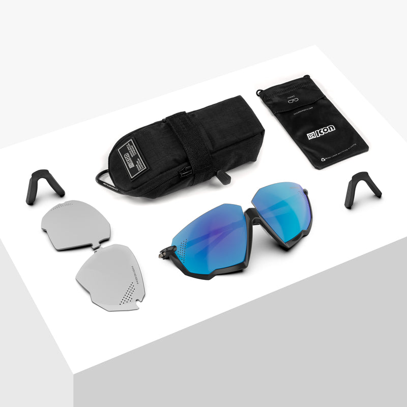 Scicon Aerojet Occhiali Ciclismo Nero/Blu Presa