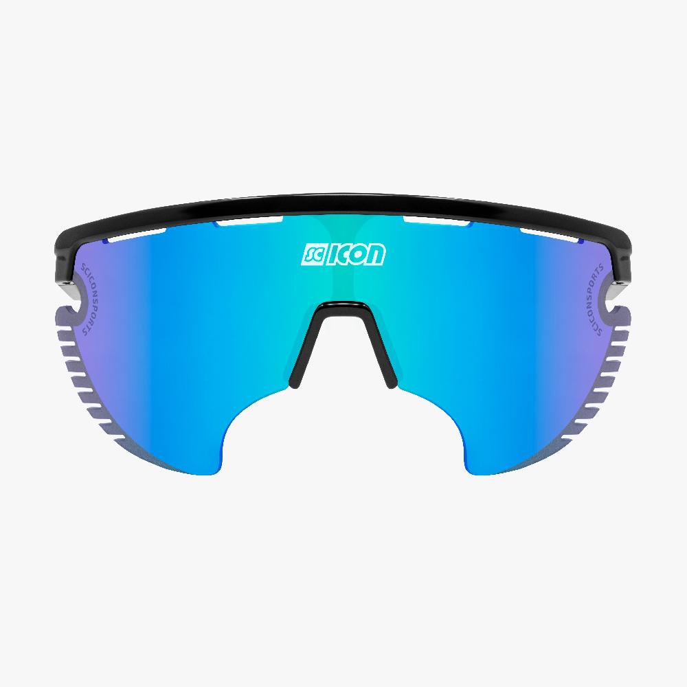 Scicon Occhiali Sportivi Aerowing Lamon Neri/ Lente Blu Specchiata Outlet