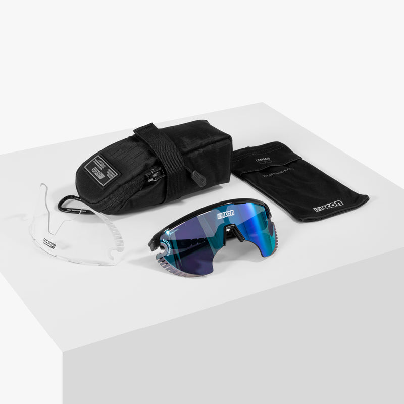 Scicon Occhiali Sportivi Aerowing Lamon Neri/ Lente Blu Specchiata Outlet