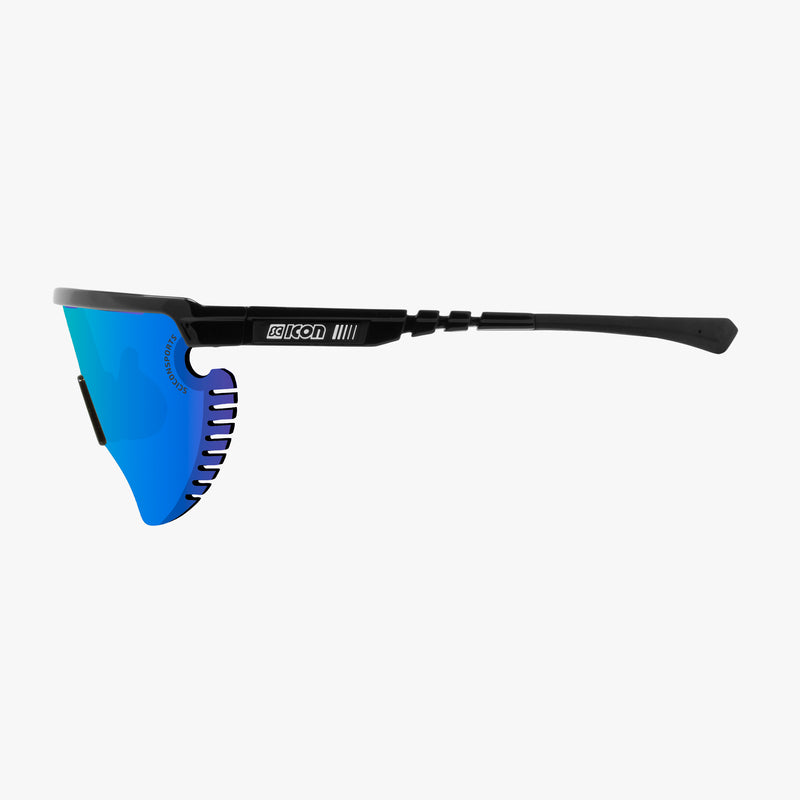 Scicon Occhiali Sportivi Aerowing Lamon Neri/ Lente Blu Specchiata Outlet