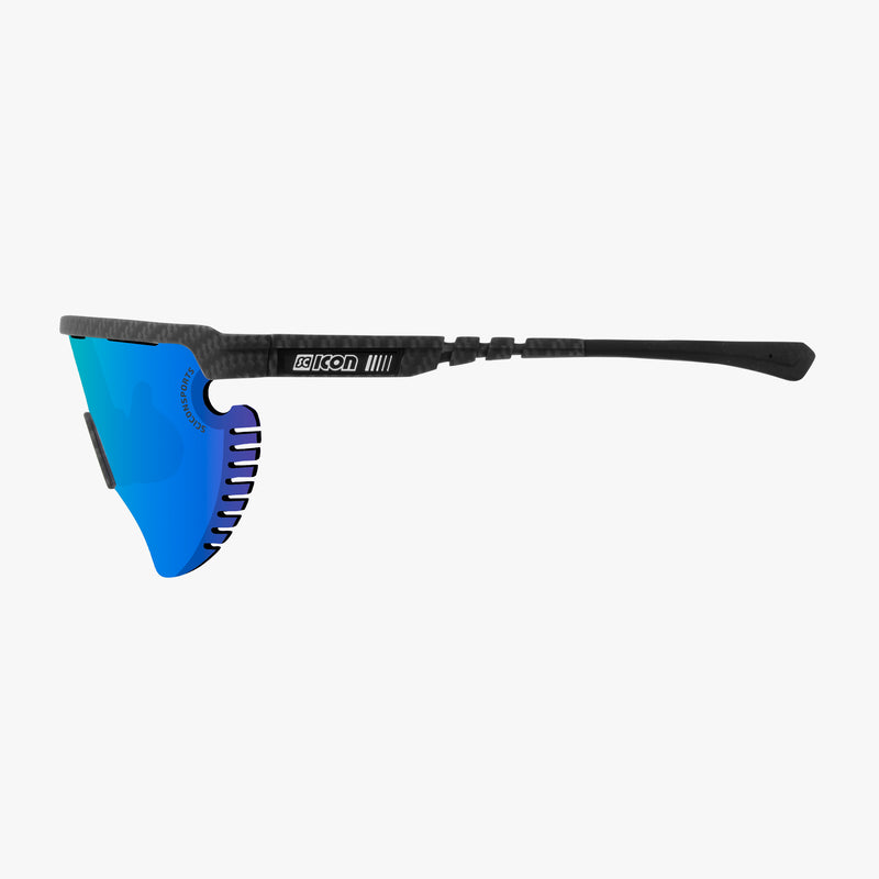 Scicon Occhiali Sportivi Aerowing Lamon Carbon/Lente Blu Specchiata Saldi Di Fabbrica
