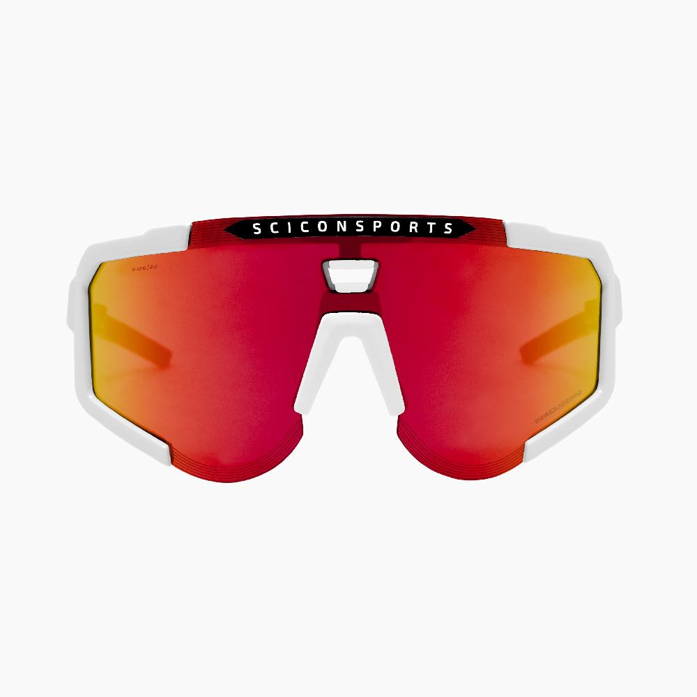 Scicon Occhiali Sportivi Aeroscope Bianco/Rosso Promozione
