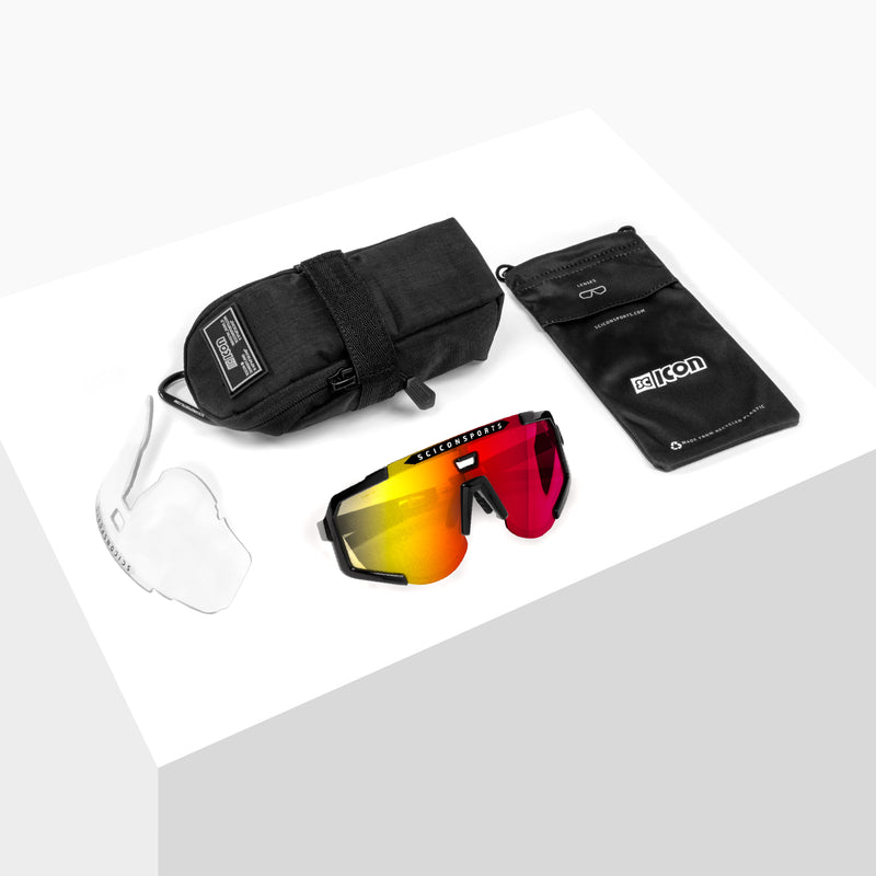 Scicon Occhiali Sportivi Aeroscope Bianco/Rosso Promozione
