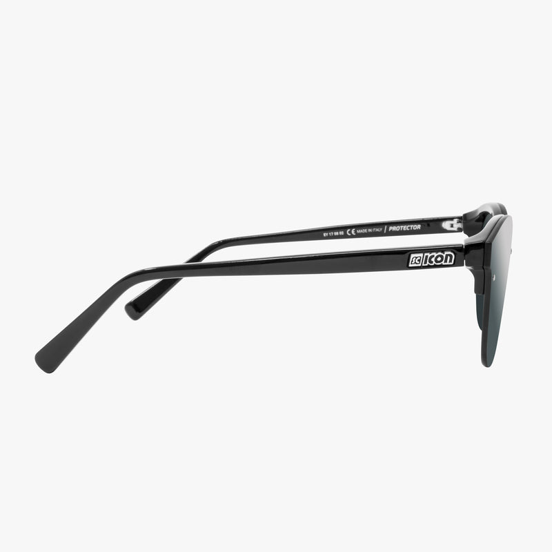Scicon Occhiali da sole Protector Montatura Nera Lenti Argento Spedizione Gratuita