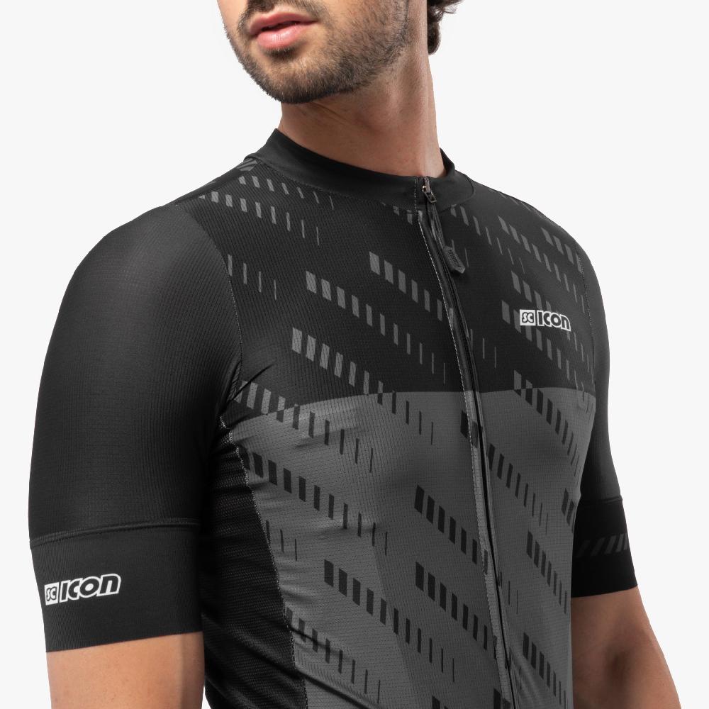 Scicon Maglia Ciclismo X-Over Reflex Nera/Antracite Qualità