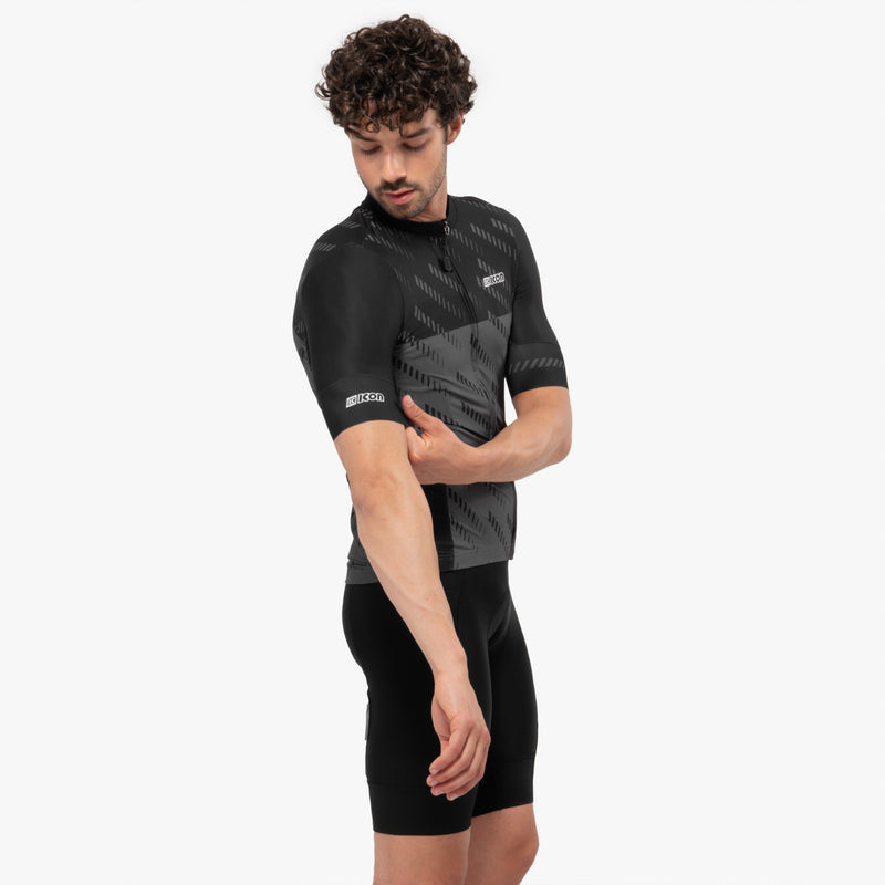Scicon Maglia Ciclismo X-Over Reflex Nera/Antracite Qualità