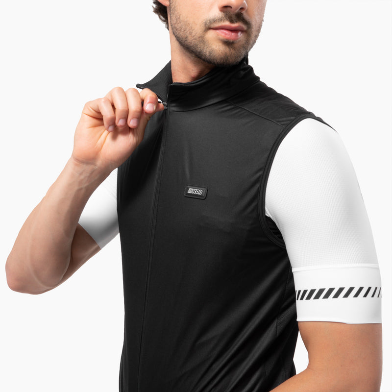 Scicon Gilet Antivento Ciclismo Nero Sottocosto