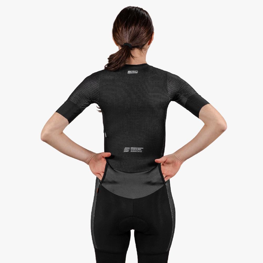 Scicon Body da Triathlon maniche corte donna Nero Saldi Di Fabbrica
