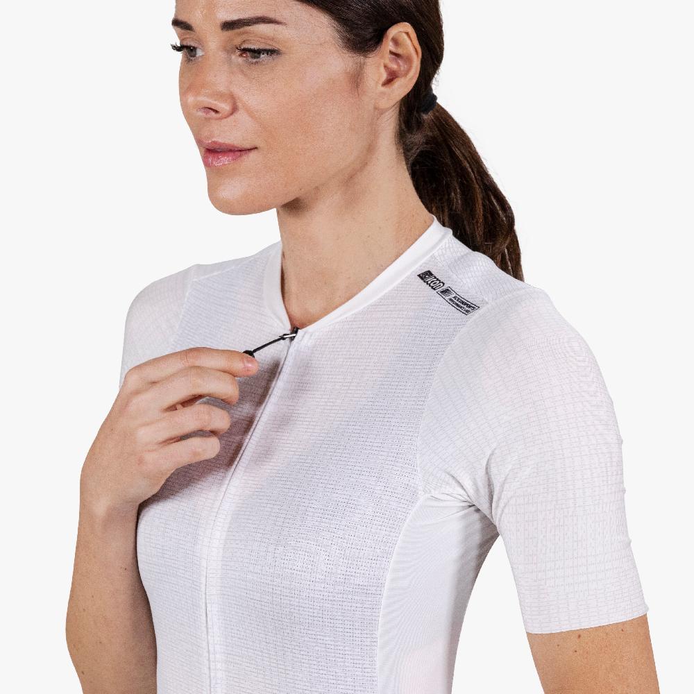 Scicon Maglia Ciclismo Donna 9.5- X-Over Bianca In Linea