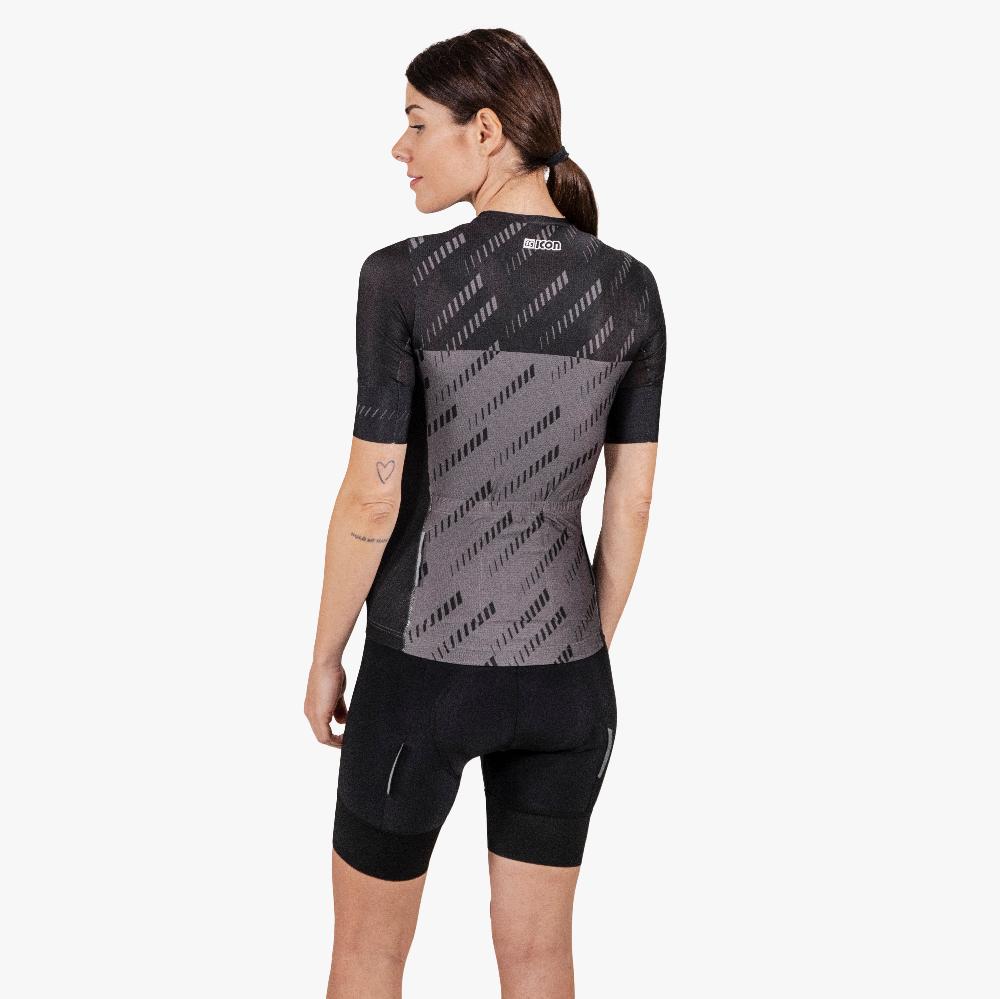 Scicon Maglia Ciclismo Donna X-Over Reflex Nera Qualità