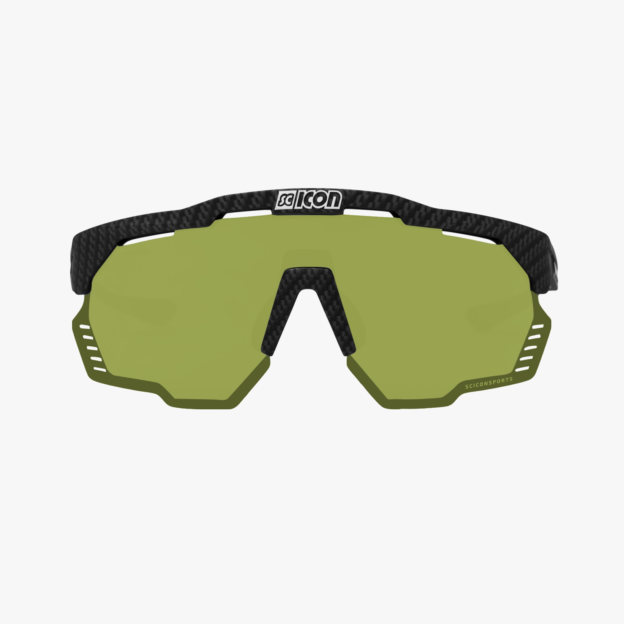 Scicon Occhiali Sportivi Aeroshade Kunken Carbon Opaco/Verde Spedizione Gratuita