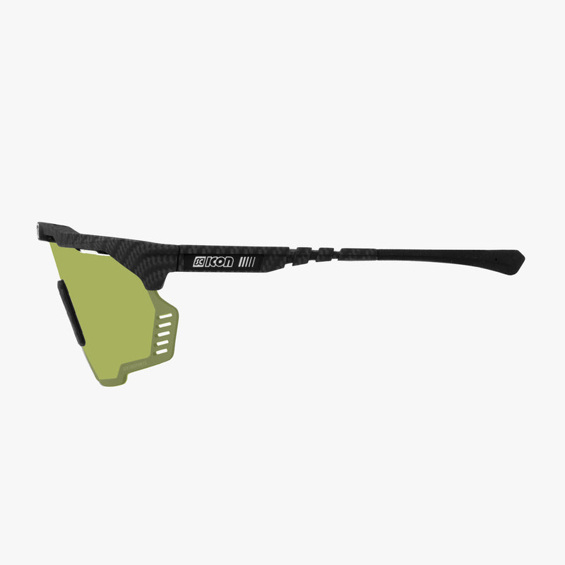 Scicon Occhiali Sportivi Aeroshade Kunken Carbon Opaco/Verde Spedizione Gratuita