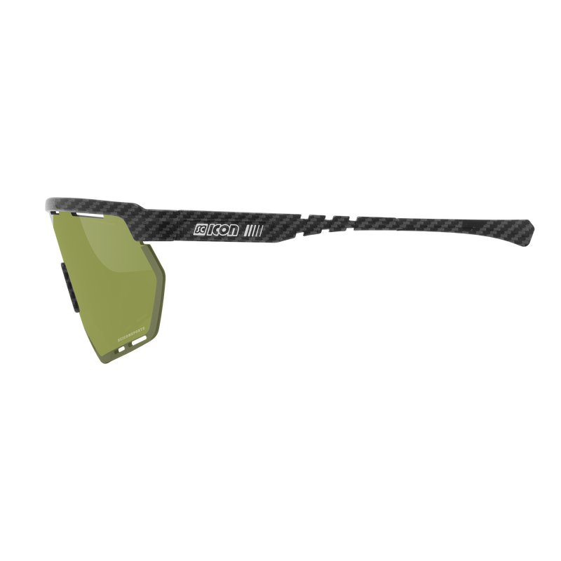 Scicon Occhiali Sportivi Aerowing Carbon Opaco/Verde Consegna Veloce