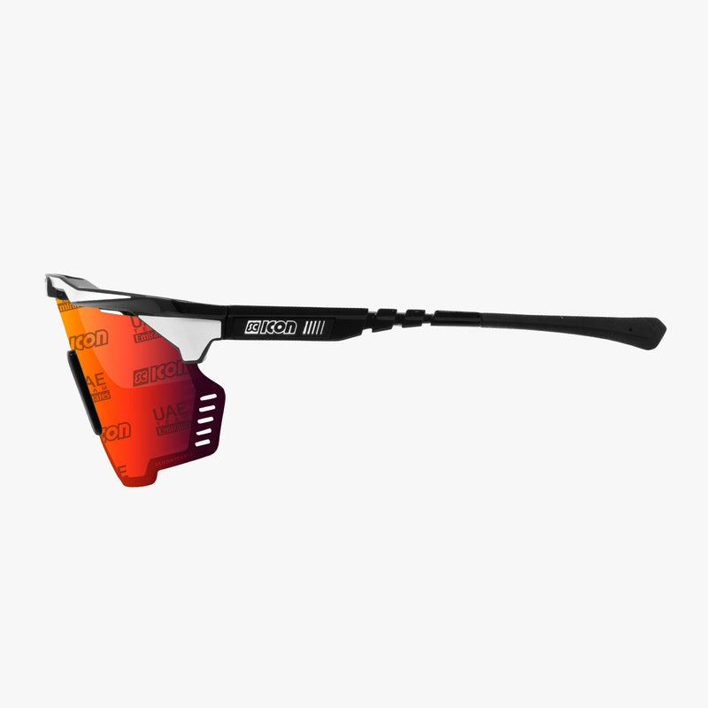 Scicon Occhiali Sportivi Aeroshade Kunken Nero Bianco/Lenti Rosse Nuovo