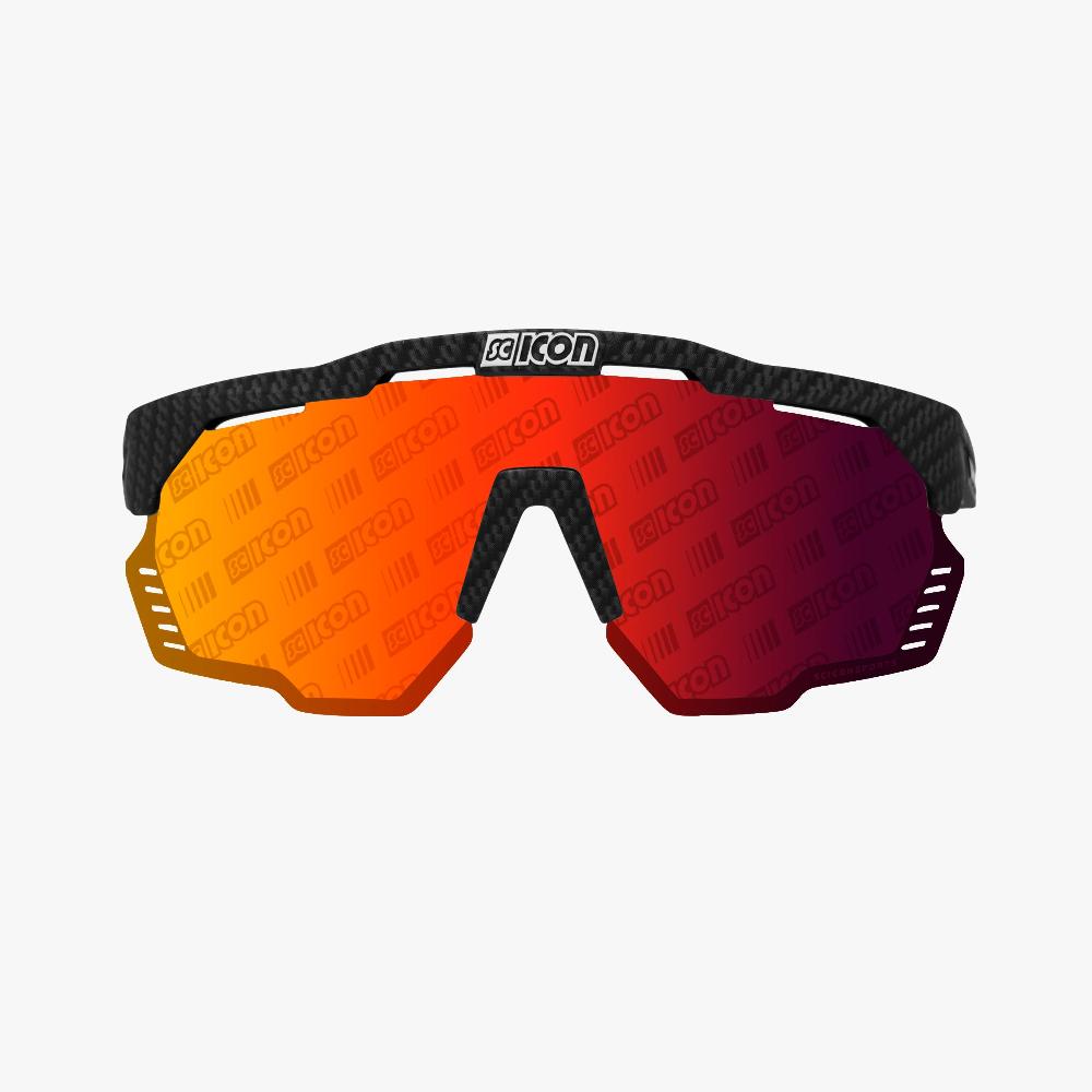 Scicon Occhiali Sportivi Aeroshade Kunken Carbon Opaco/Lenti Rosse Qualità