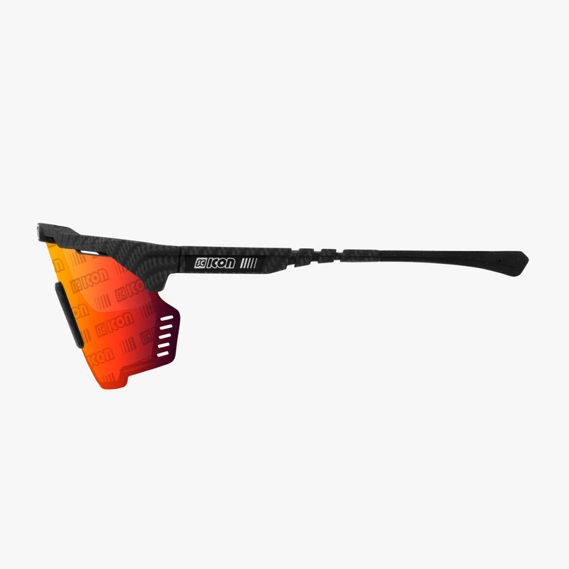 Scicon Occhiali Sportivi Aeroshade Kunken Carbon Opaco/Lenti Rosse Qualità