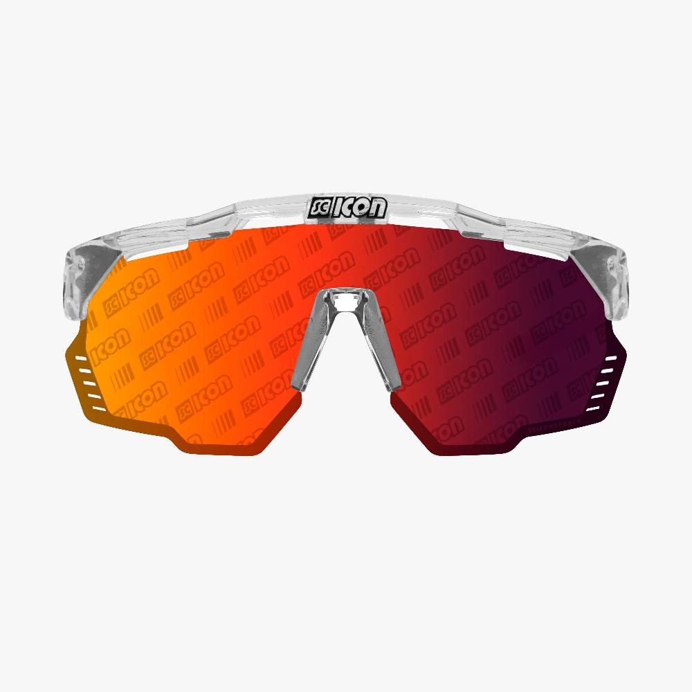 Scicon Occhiali Sportivi Aeroshade Kunken Cristallo/Lenti Rosse Promozione