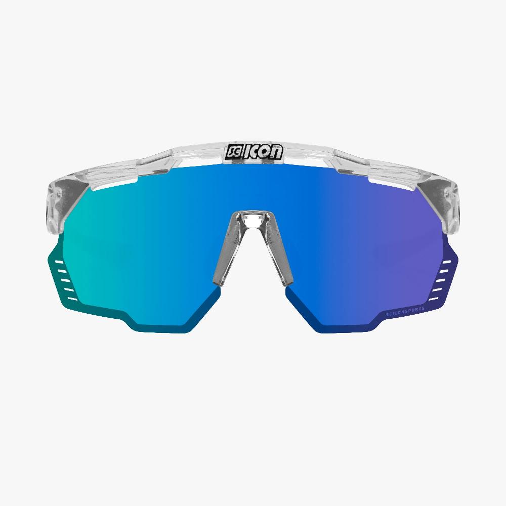 Scicon Aeroshade Kunken Occhiali Ciclismo Cristallo/Blu Vendita Calda