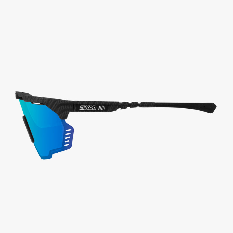 Scicon Aeroshade Kunken Occhiali Ciclismo Carbon Opaco/Blu Vendita Economica