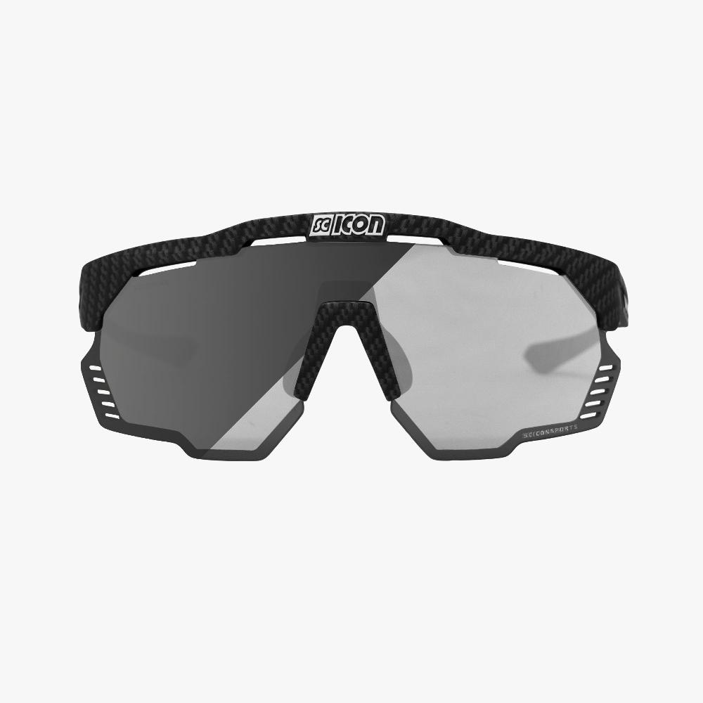 Scicon Aeroshade Kunken Occhiali Ciclismo Carbon/Lenti Argento Italy