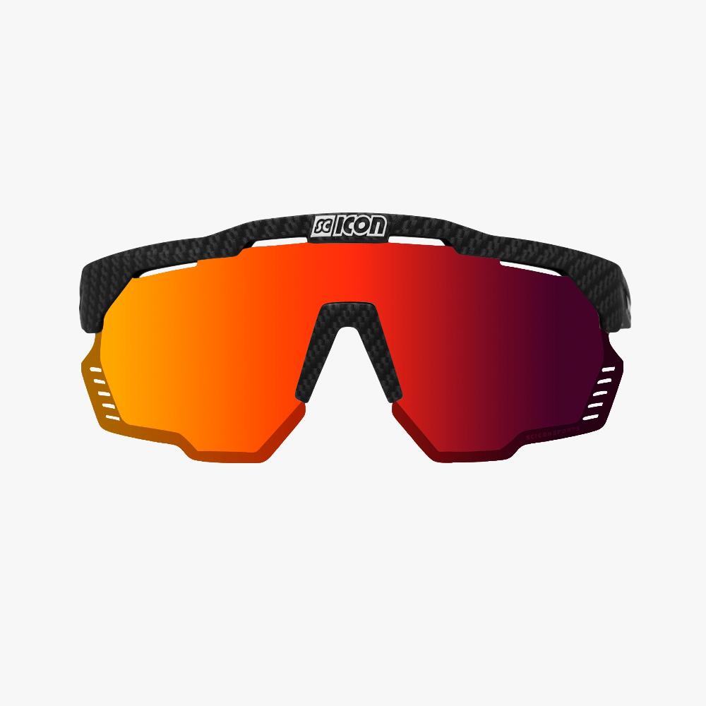 Scicon Aeroshade Kunken Occhiali Ciclismo Carbon Opaco/Rosso Promozione