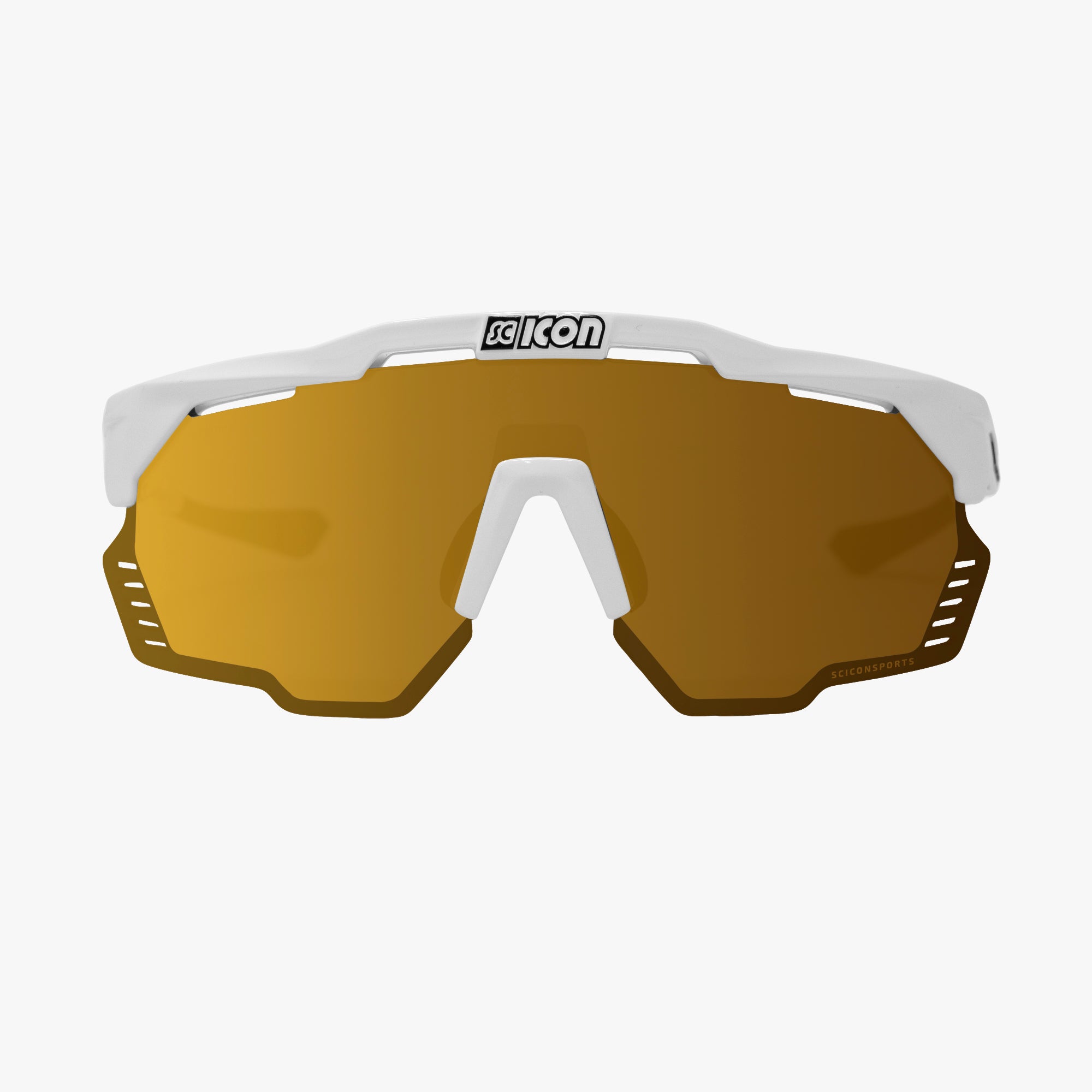 Scicon Aeroshade Kunken Occhiali Ciclismo Bianco/Bronzo Soddisfazione Garantita