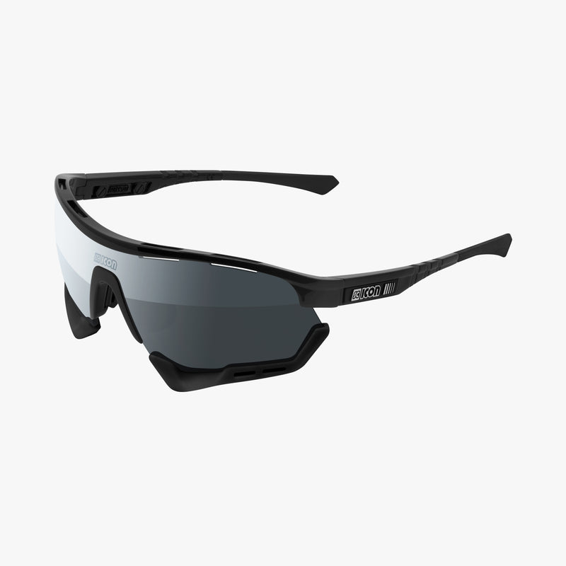 Scicon Aerotech XL Occhiali Sportivi Nero/Argento Enormi risparmi