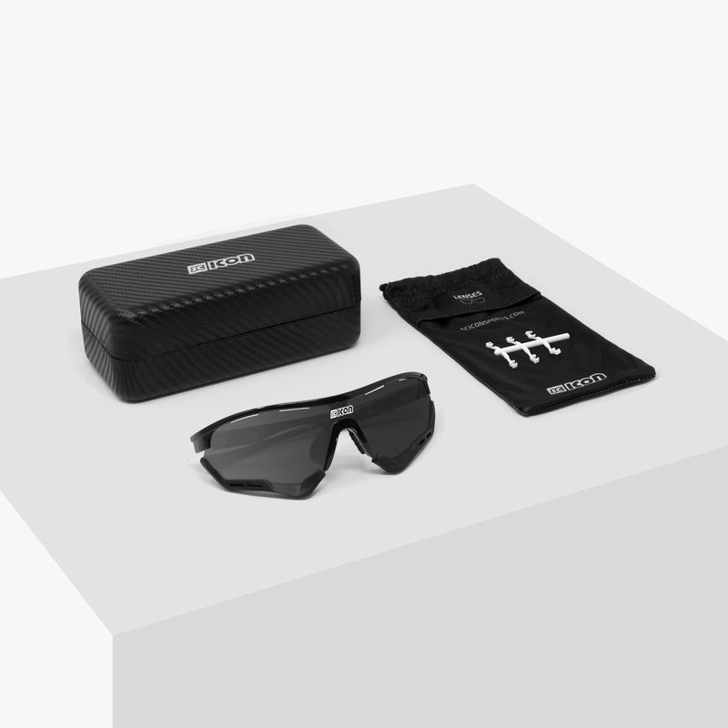 Scicon Aerotech XL Occhiali Sportivi Nero/Argento Enormi risparmi