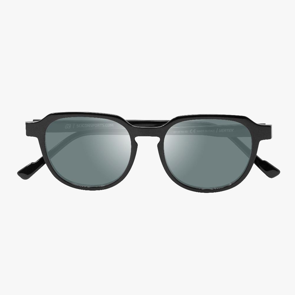 Scicon Occhiali da sole Vertex Neri Lucidi/Lenti Argento Specchiate Outlet