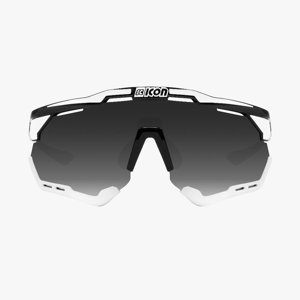 Scicon Aeroshade Occhiali Ciclismo NeroBianco/Argento Vendita calda