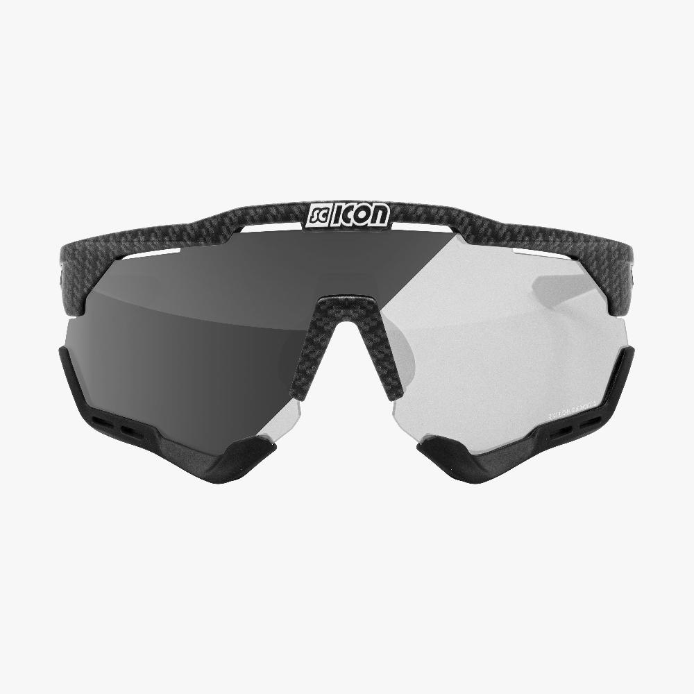 Scicon Aeroshade Occhiali Ciclismo Carbon Opaco/Argento In vendita