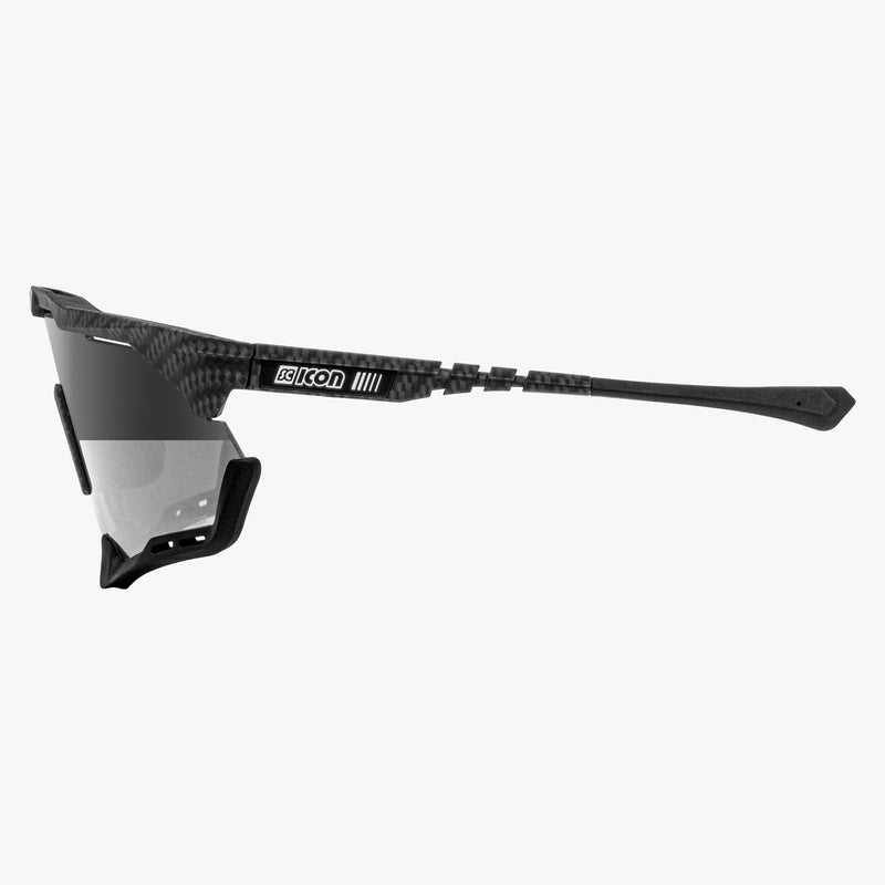 Scicon Aeroshade Occhiali Ciclismo Carbon Opaco/Argento In vendita
