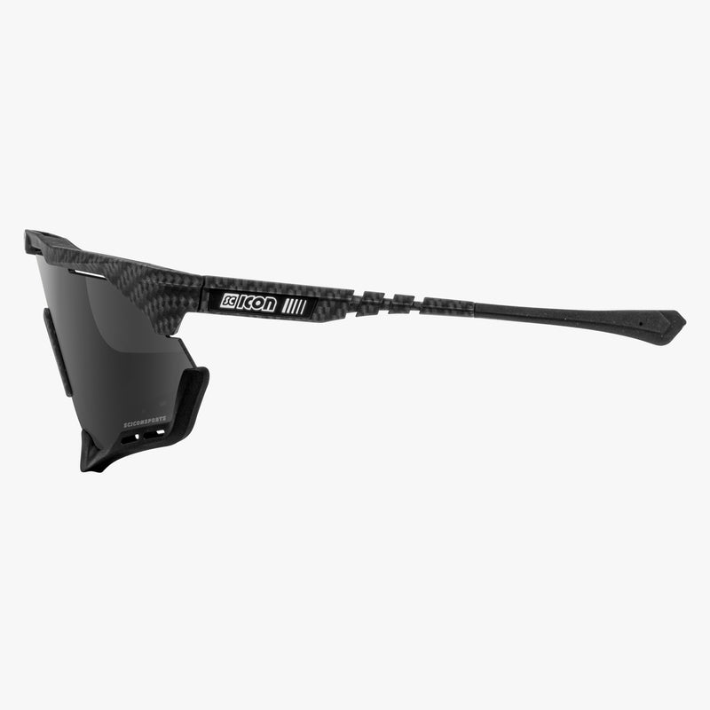 Scicon Aeroshade Occhiali Ciclismo Carbon Opaco/Argento Duty-free
