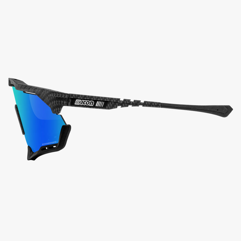 Scicon Aeroshade Occhiali Ciclismo Carbon Opaco/Blu Sconti questo mese