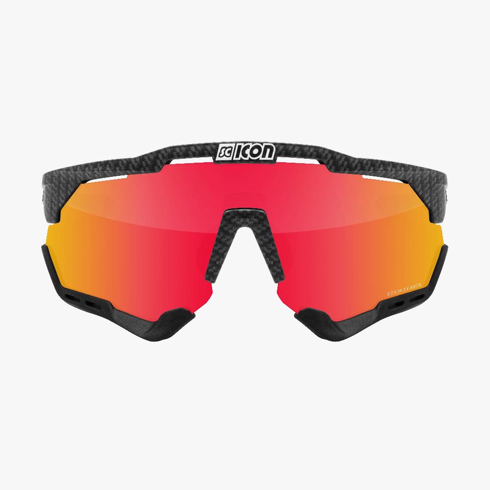 Scicon Aeroshade Occhiali Ciclismo Carbon Opaco/Rosso 2025