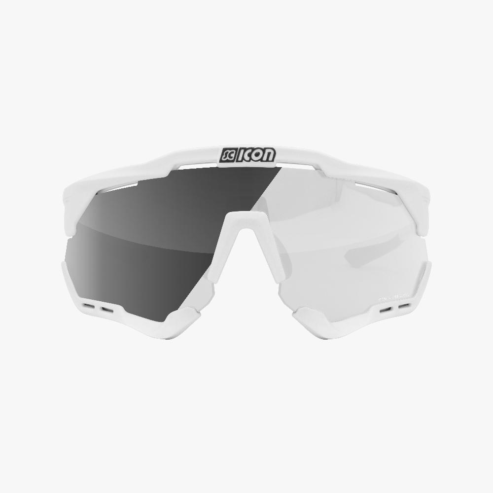 Scicon Aeroshade-XL-Occhiali Ciclismo Bianco/Argento Italia