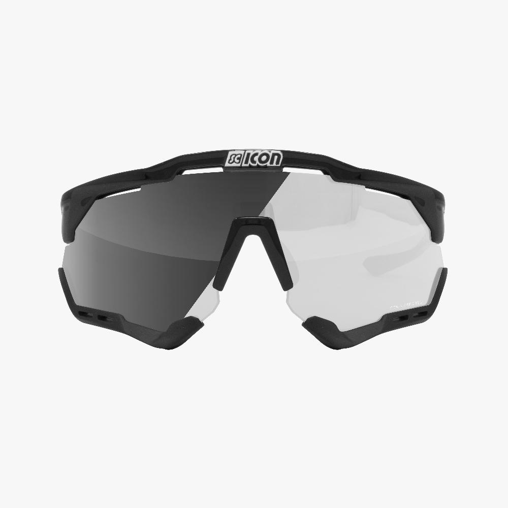 Scicon Aeroshade XL Occhiali Ciclismo Nero/Argento In Linea