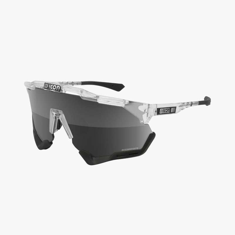 Scicon Aeroshade Occhiali Ciclismo Bianco/Argento Nuovo